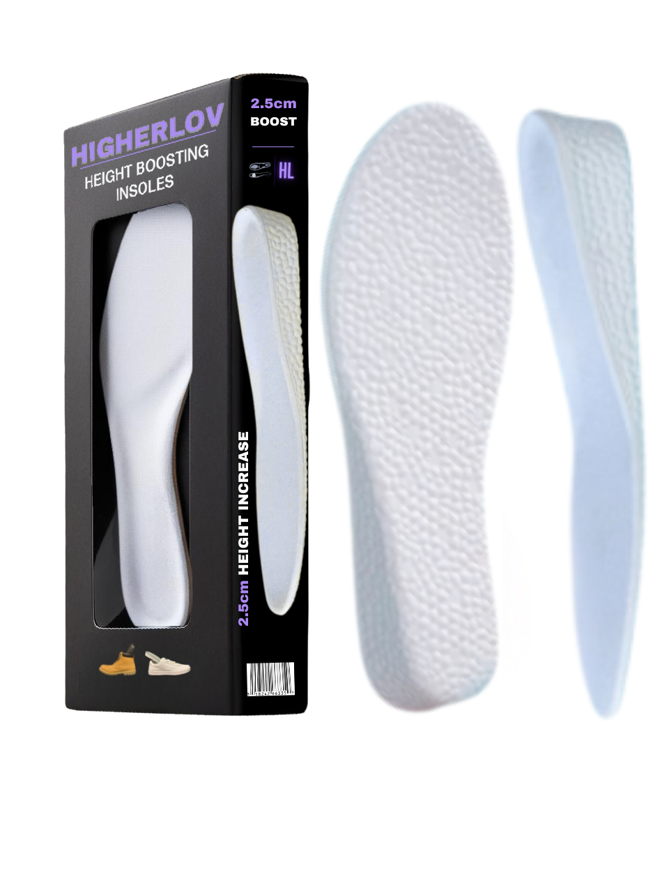 HigherLov Height Boost 2.5cm White Box Picture