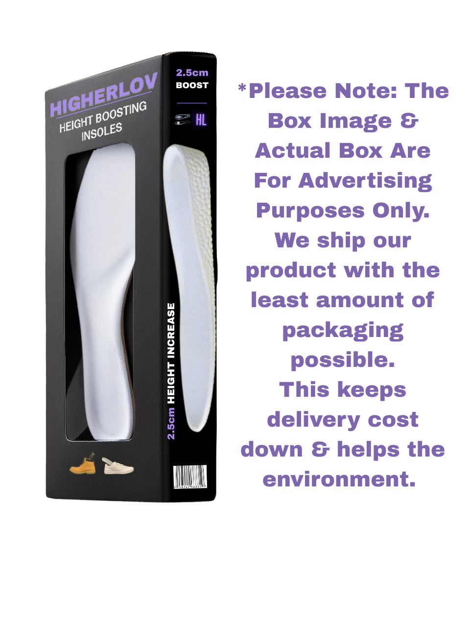 Height Increasing Insoles - Look Taller In Seconds - Fast Delivery