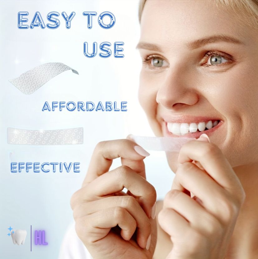 Easy to use dental whitening strips