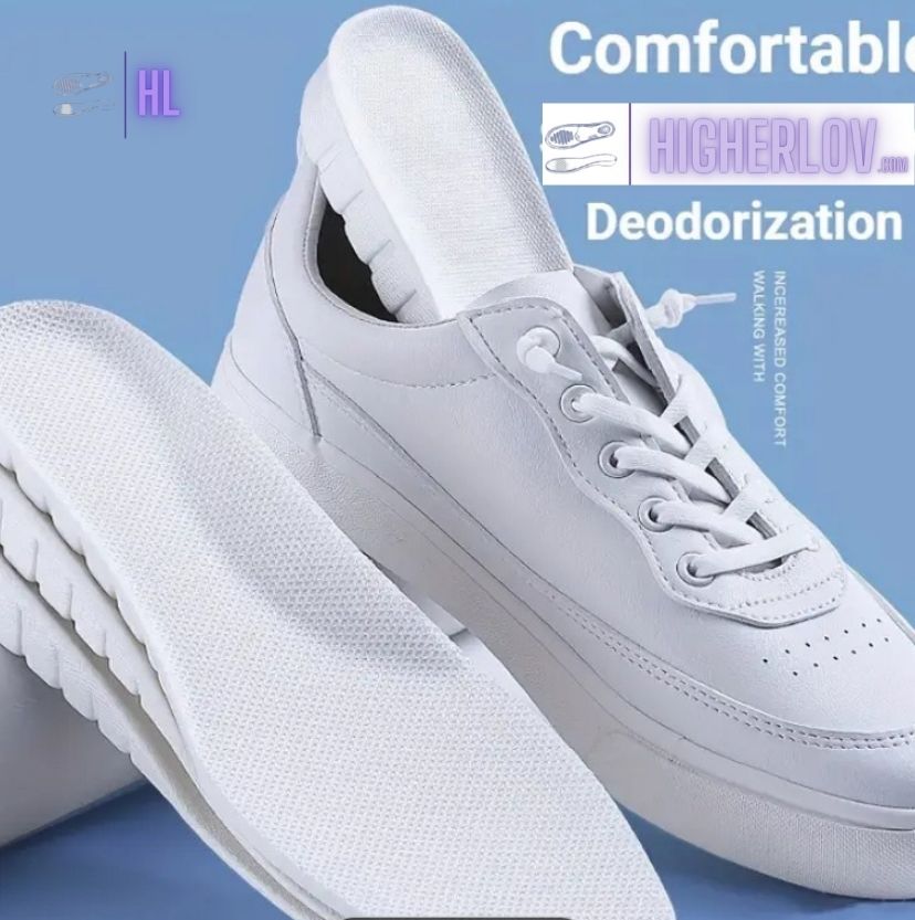 Height Increasing Insoles White - Look Taller In Seconds - Extra Comfort - Footwear Inserts 