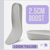 Height Increasing Insoles 2.5cm - Look Taller In Seconds - Footwear Inserts - HigherLov