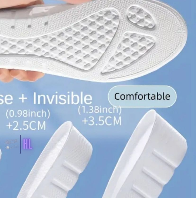 Height Increasing Insoles White - Look Taller and more comfort In Seconds - Footwear Inserts - HigherLov