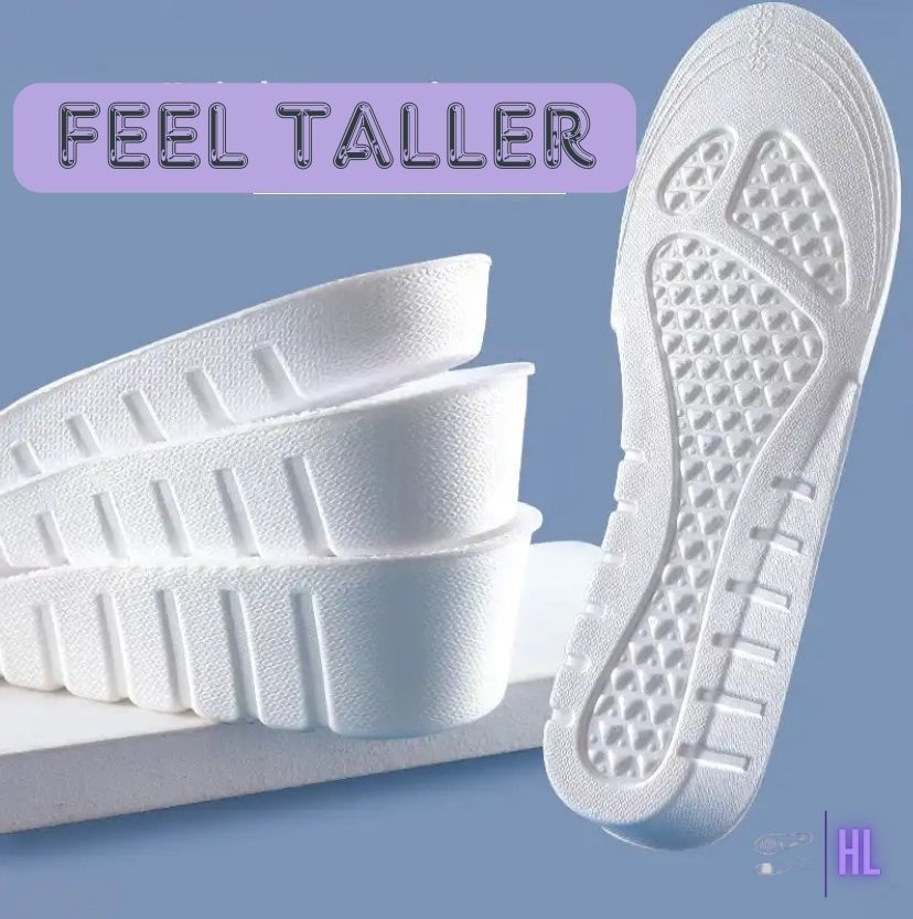 Height Increasing Insoles White - Look & Feel Taller In Seconds - 2.5cm & 3.5cm - Footwear Inserts - HigherLov